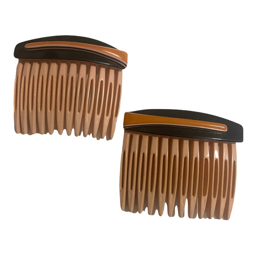 1980’s Vintage Carita Hair Combs, HandMade in France, Deadstock/ Unworn, Pair